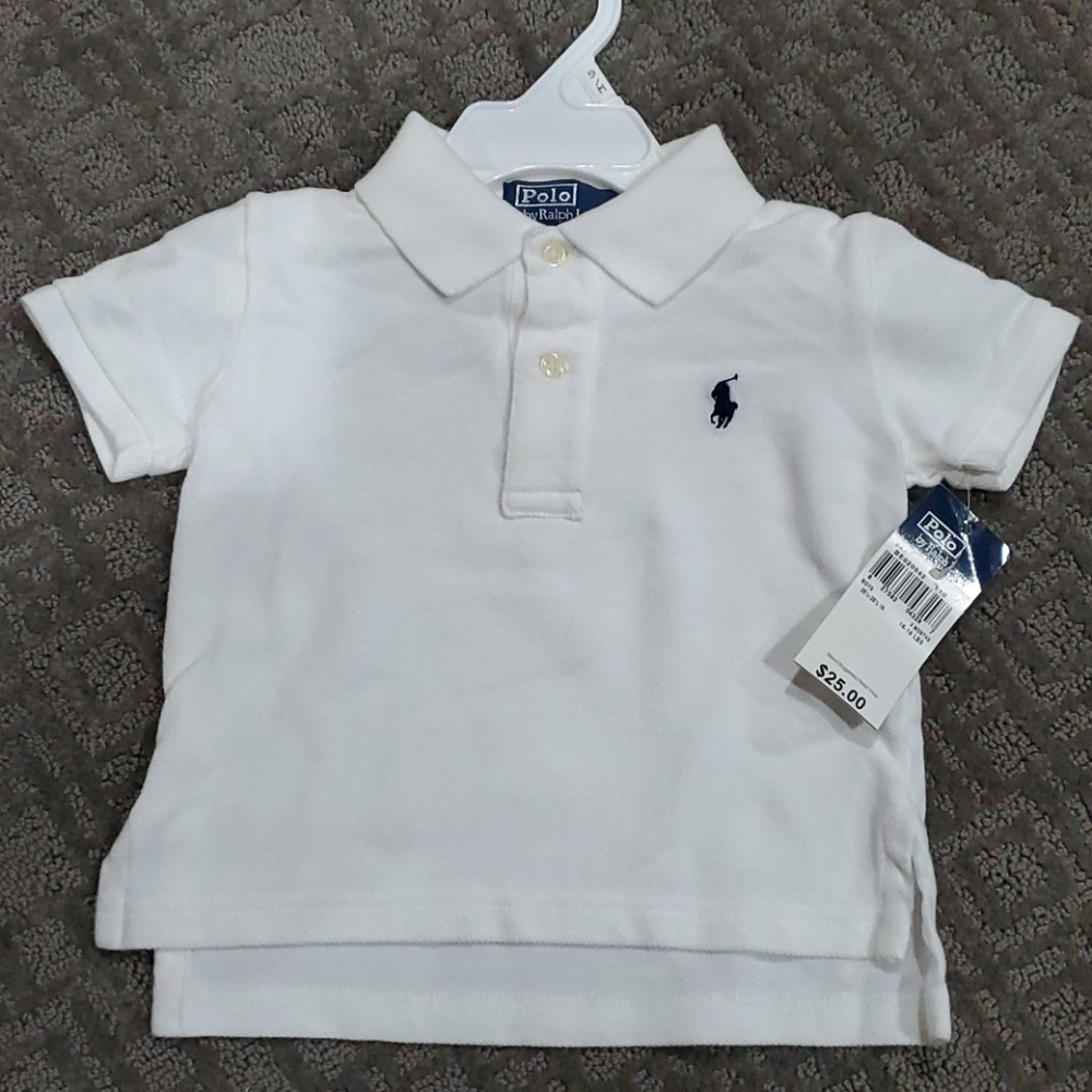 Polo Ralph Lauren 9M White Infant Polo Shirt